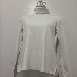 Women's White Turtleneck Top